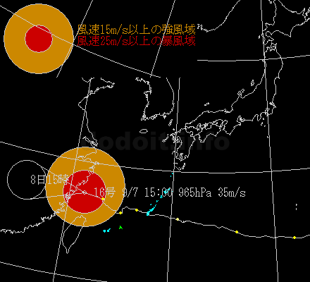 台風16号進路