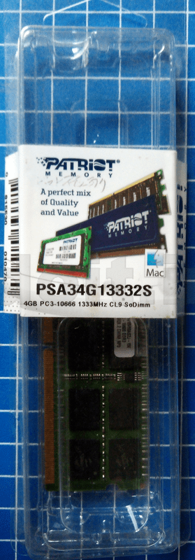 DDR3-SODIMM-4GBのメモリ