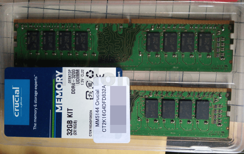 Crucial DDR4-3200 CL22 16MB x 2